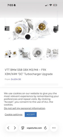 VTT Vargas Turbocharger GC Upgraded Turbos BMW F80 F82 F83 M3 M4 S55 15-20