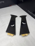 OEM 00-03 BMW E39 M5 B Pillars Column Interior Upper Cover Pair Alcantara Black