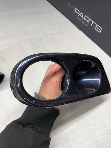 01-06 BMW E46 M3 FRONT FOG LIGHT COVERS SURROUND TRIMS AFTERMARKET BLACK