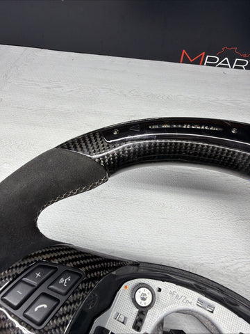 08-13 BMW E90 E92 E93 M3 OHC Carbon fiber Steering Wheel Tri Stitched Manual
