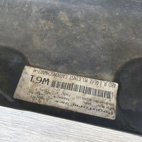 BMW E46 M3 01-06 RIGHT PASSENGER SIDE SKIRT ROCKER PANEL MOLDING CARBON BLACK