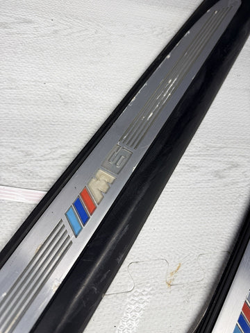 06-10 OEM BMW E63 E64 Illuminated Door Sills Covers Trim Entrance Plates Set