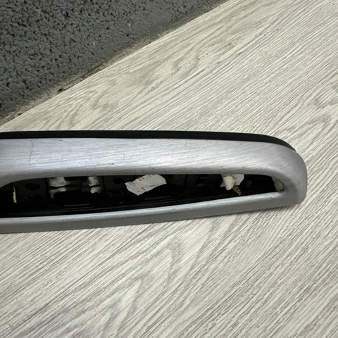 01-06 BMW OEM E46 M3 Brushed Aluminum/Black Vert Trim Armrest Left Driver Rear