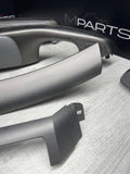 01-06 BMW E46 M3 Convertible Interior Armrests Trim Set Titan Shadow Grey + Pads
