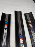 95-99 OEM BMW E36 M3 Sedan Door Sills Plates Covers Black *Missing 1 Front