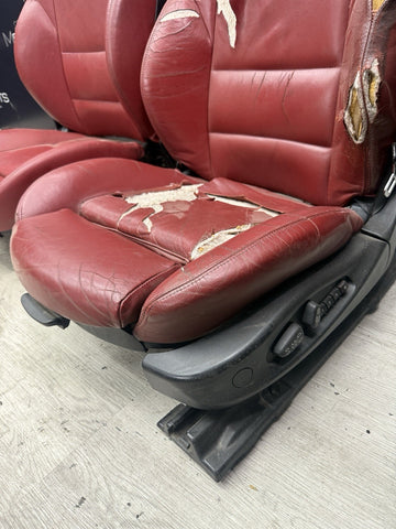 01-06 BMW E46 M3 Convertible Interior Front Heated Seats Imola Red