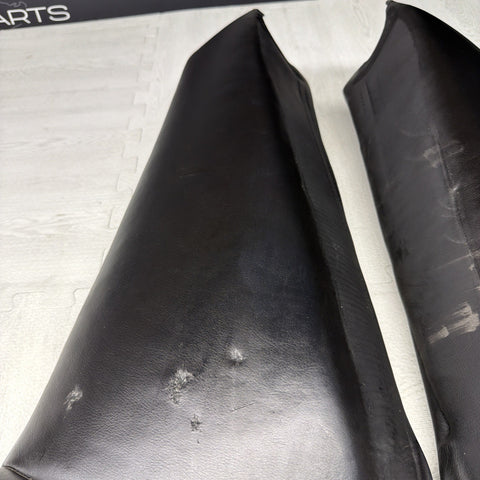 01-06 BMW E46 M3 Coupe Rear Seat Backrest Side Bolster Pair Black Napa OEM *Rip*