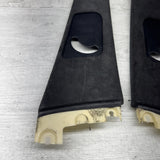 00-03 BMW E39 M5 B-Pillar Column Interior Upper Cover Pair Alcantara Black OEM