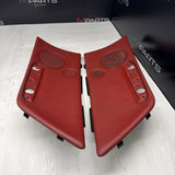 01-06 BMW E46 M3 Convertible Rear Left Right Door Cards Panels Trims Imola Red