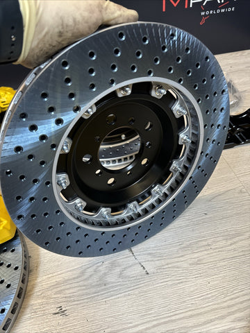 NEW 01-06 BMW E46 M3 BREMBO Big Brake Kit Yellow Calipers Rotors Set Plug Play
