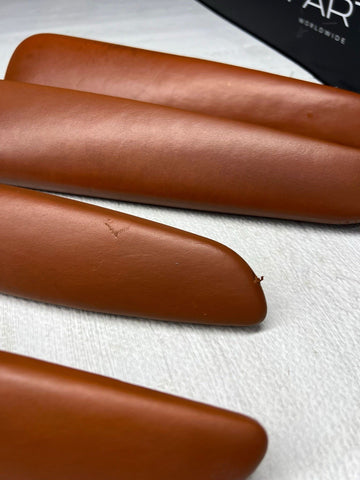 01-06 BMW E46 M3 Convertible Door Upper Arm Rest Armrest Pads Cinnamon