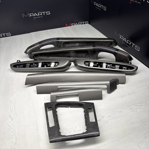 01-06 BMW E46 M3 Coupe Interior Armrests Trim Set Titan Shadow Black *Notes*