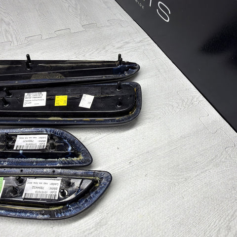 01-06 BMW E46 M3 Convertible Door Upper Arm Rest Armrest Pads Black *Notes*