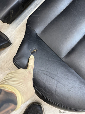 95-99 BMW E36 M3 Sedan Rear Bench + Folding Backrest Back Rest Seats Black *Rip*