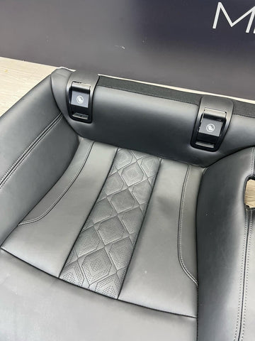 BMW 20-25 F92 M8 Coupe Rear Black Leather Bottom Bench Seat Cushion