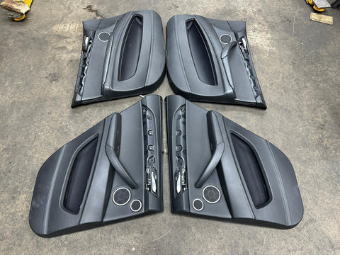 08-14 BMW E71 X6M Front & Rear Door Cards Panels Covers Trims Black
