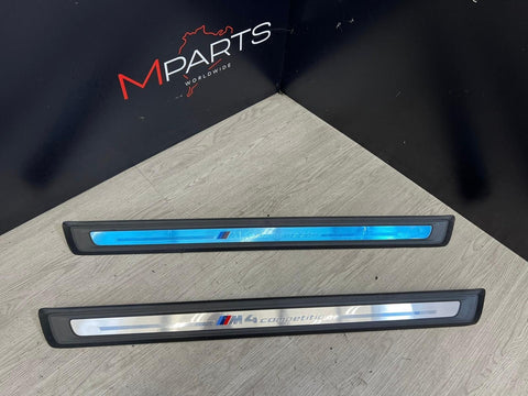 BMW G22 G82 G83 M4 Competition Scuff Plates Entrance Door Sills OEM 8085272-06