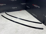 08-13 BMW E92 335 M3 Coupe Roof Rails Mouldings Pair 51138045379 Sapphire Black