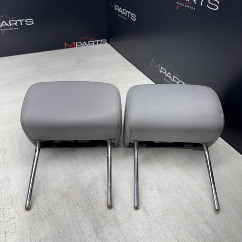 2001-2006 BMW E46 M3 Convertible Grey Rear Headrests Head Rests Pair OEM