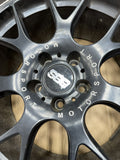 Authentic BBS CH104 19” Wheel Rim 19x8.5 ET32 Black / Chrome Lip + Tire + Cap