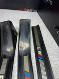 92-98 BMW E36 M3 S52 Sedan Four Door Sills Plates Cover Plastic BLACK OEM *NOTE*
