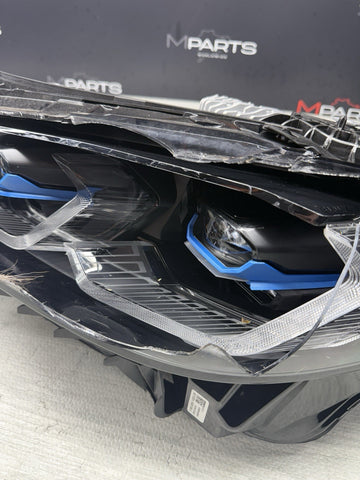 BMW 21-24 G80 G82 G83 M3 M3 LEFT DRIVER LASER BLACK HEADLIGHT OEM *DAMAGED