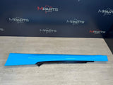 08-13 BMW E92 E93 M3 OEM Left Side Skirt Rocker Panel Jerez Black Wrapped Blue