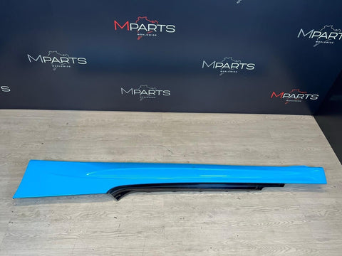 08-13 BMW E92 E93 M3 OEM Left Side Skirt Rocker Panel Jerez Black Wrapped Blue