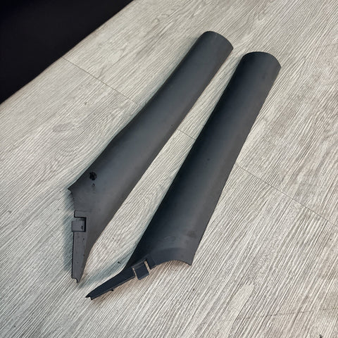 98-02 BMW Z3 M Roadster Front Interior A- Pillar Column Covers Trim Gray