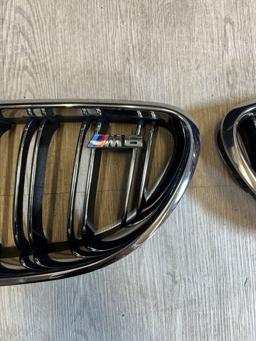 13-16 BMW F06 M6 Sedan Genuine OEM Front Kidney Grilles Set