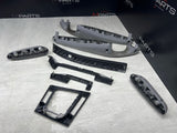 01-06 BMW E46 M3 Convertible Interior Armrests Trim Set Piano Black *Notes*