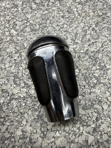 2004-2006 BMW E46 M3 SMG GEAR SHIFT KNOB NAPPA BLACK LEATHER / CHROME OEM