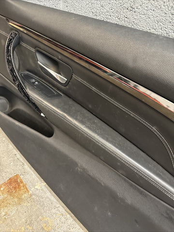 15-20 BMW F82 F83 M4 S55 Front Right Passenger Black Leather Door Card Panel