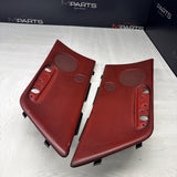 01-06 BMW E46 M3 Convertible Rear Left Right Door Cards Panels Trims Imola Red