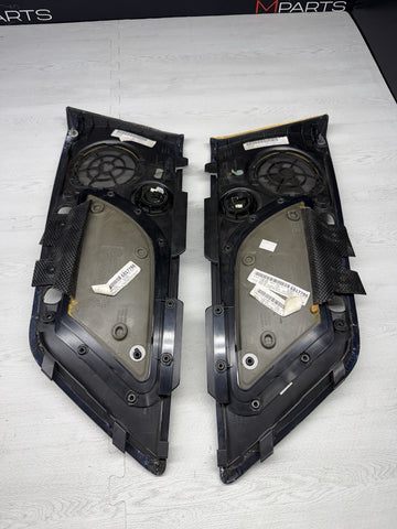 01-06 BMW E46 M3 Convertible Rear Left Right Door Cards Panels Covers Black
