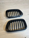 01-06 BMW E46 M3 Front Kidney Grilles Matte Black