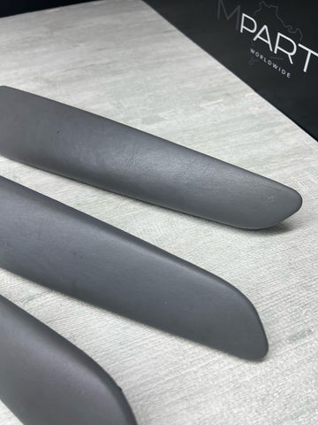 01-06 BMW E46 M3 Convertible Door Upper Arm Rest Armrest Pads Grey Gray