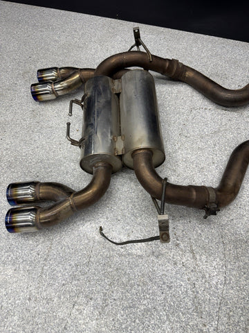 MEGAN EXHAUST AXLE BACK QUAD BLUE TI BURNT TIP 08-13 BMW E92 E93 M3