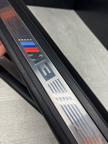 08-13 OEM E92 E93 BMW M3 Left Right Pair Door Sills Panels Scuff Plates