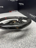 BMW 01-06 E46 M3 Manual Custom Leather Sides Flat Bottom Steering Wheel Only