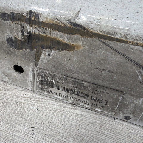 08-13 BMW E92 E93 M3 OEM Left Side Skirt Rocker Panel Alpine White