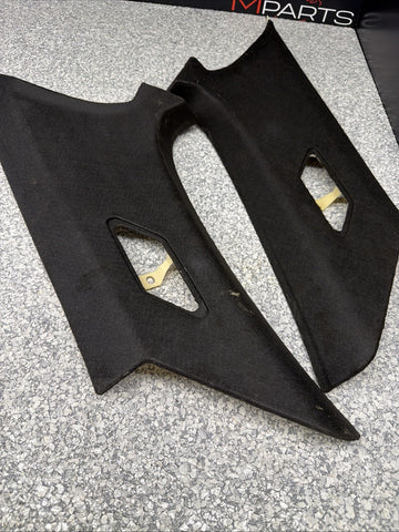 01-06 BMW E46 330CI M3 Coupe Rear C Pillars Trims Panels Black Pair OEM *Notes*