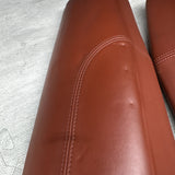 08-13 BMW E93 M3 Rear Fox Red Pair Leather Seat Side Bolsters *Creasing*