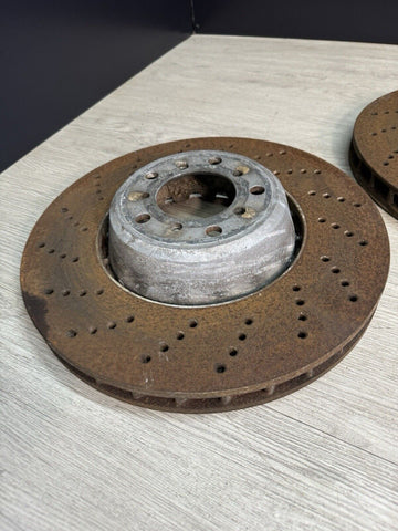 Pair Set of 2 Front Zimmermann Drilled Brake Disc Rotors 06-10 E60 M5 E63 E64 M6