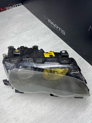 OEM BMW 02-06 E46 330 M3 Bixenon Headlight 1305621772 Yellow High Beam Housing