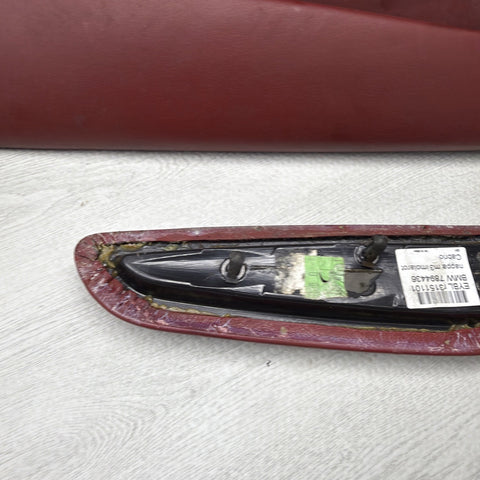 01-06 BMW E46 M3 Convertible Door Upper Arm Rest Armrest Pads Imola Red *Notes*
