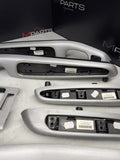 01-06 BMW E46 M3 Coupe Interior Armrests Trim Set Brushed Aluminum *Tab