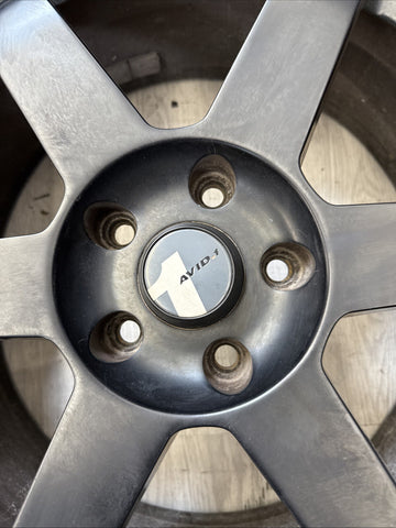 (1) 18x8 +35 Avid 1 AV-06 5x114.3 Matte Black Rim Wheel