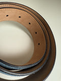Salvatore Ferragamo 670046 Men's Light Blue Calf Suede Belt Size 42