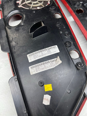 01-06 BMW E46 M3 Convertible Rear Left Right Door Cards Panels Trims Imola Red